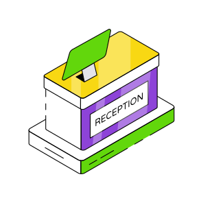 Hotel Reception, Reception Desk, Info Table, Info Desk, Front Desk icon