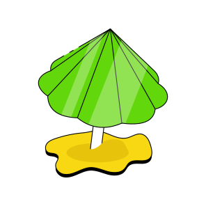 Outdoor Umbrella, Canopy, Sunshade, Rainshade, Bumbershoot, icon