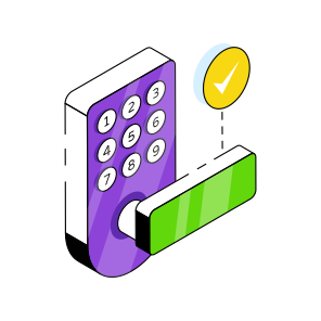 Smart Door Lock, Door Access, Door Knob, Digital Door Lock, Door Handle  icon