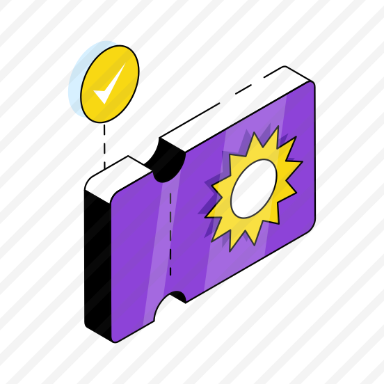 Summer Ticket, Raffle, Voucher, Vacation Pass, Travel Pass,  preview