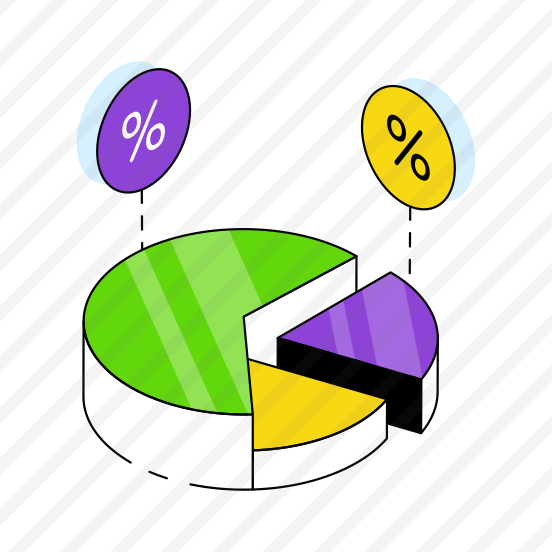 Discount Chart, Pie Graph, Data Analysis, Infographic, Statistics preview
