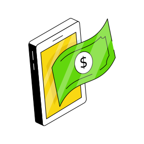 Mobile Money, Mobile Investment, Online Money, Online Cash, Online Economy icon