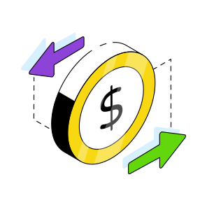 Money Transfer, Cash Transfer, Dollar Transfer, Money Flow, Money Exchange icon