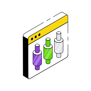 Online Data Analytics, Infographic, Web Statistics, Candlestick Chart, Candlestick Graph  icon