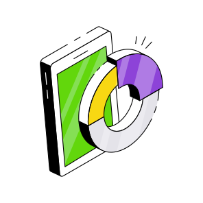 Online Data Analytics, Infographic, Web Statistics, Mobile Chart, Mobile Graph  icon