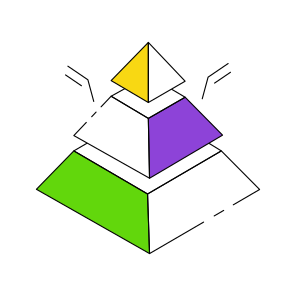 Pyramid Chart, Pyramid Graph, Data Analysis, Infographic, Statistics,  icon