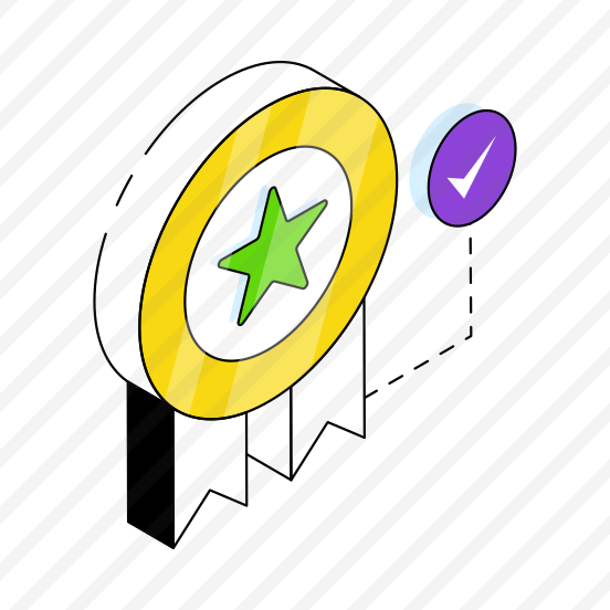 Star Badge, Award, Reward, Achievement, Ranking Badge, Star Quality Badge  preview