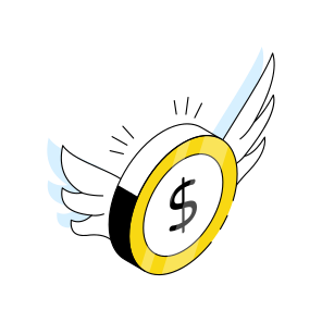 Wasting Money, Spending Money, Flying Money, Flying Dollar, Flying Cash icon