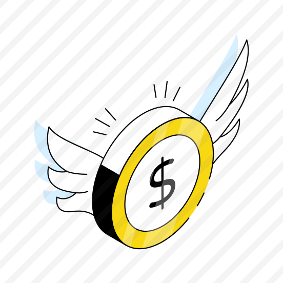 Wasting Money, Spending Money, Flying Money, Flying Dollar, Flying Cash preview