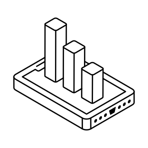 Mobile Chart, Mobile Graph, Infographic, Statistics, Growth icon