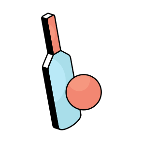 Cricket, Bat Ball, Sports Tools, Sports Equipment, Sports Instrument icon