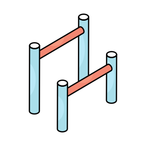 Pullup Bars, Gym Tool, Gym Equipment, Gym Instrument, Pullup Rod icon