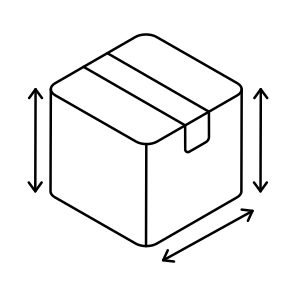Parcel Size, Parcel Measurement, Package Size, Logistic Delivery Package Measurement icon