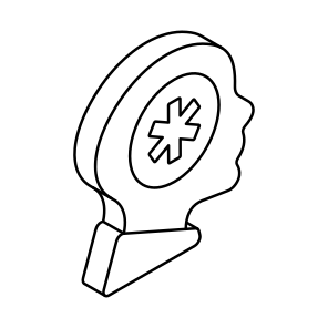 Healthy Mind, Healthy Brain, Human Mind, Human Brain, Mental Health, icon