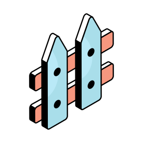 Fence, Picket, Barrier, Barricade, Hurdle, Blockade icon