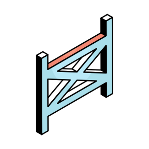 Fence, Picket, Barrier, Barricade, Hurdle, Icons icon