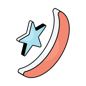 Moon With Star, Crescent, Night, Nighttime, Night Mode icon