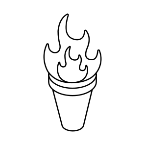 Vintage Torch, Firelamp, Flaming Torch, Antique Torch, Burning Torch icon