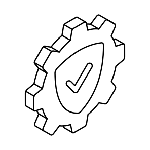 Shield Setting, Shield Development, Shield Management, Shield Cogwheel, Shield Gear icon