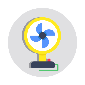 Table Fan, Cooling, Household Accessory, Home Appliance, Electronic icon
