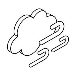 Windy Weather, Forecast, Windy Cloud, Meteorology, Wind Storm icon