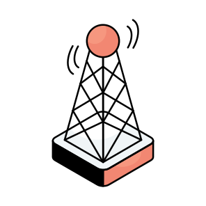 Signal Tower, Cell Tower, Cell Phone Tower, Transmitter Antenna, Network Tower icon