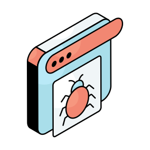 Web Virus, Online Virus, Web Bug, Web Malware, Cyber Security icon