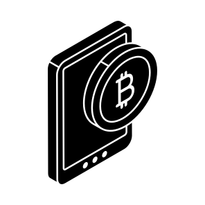 Mobile Bitcoin, Smartphone Bitcoin, Phone Bitcoin, Cellphone Bitcoin, Cell Bitcoin icon