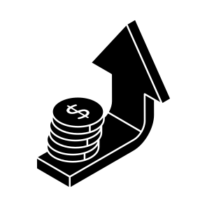 Money Increase, Dollar Increase, Profit, Finance, Business,icons icon