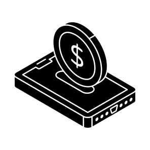 Online, Saving, Flat, Icon, Vector, Mobile, Esaving, Banking, Ewallet icon