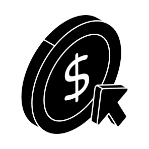 Pay Per Click, Cost Per Click, Ppc, Dollar, Cursor icon