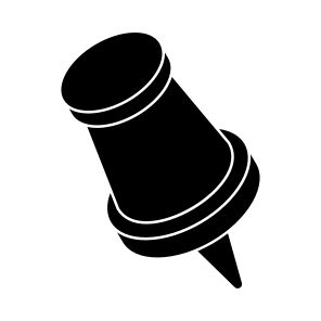 Push Pin, Drawing Pin, Thumbtack, Startup Pin, Bulletin icon