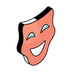 Theater Mask, Cinema Mask, Drama Mask, Acting Mask, Entertainment icon