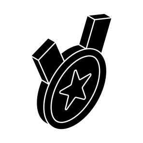 Medal, Award, Reward, Achievement, Position Medal icon