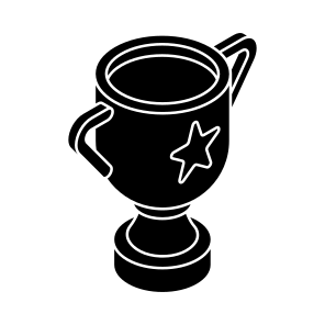 Star Trophy, Award, Reward, Achievement, Triumph, Vector icon