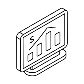 Financial Graph, Financial Chart, Infographic, Statistics, Financial Growth icon