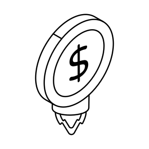 Financial Startup, Financial Launch, Business Startup, Rocket, Missile icon