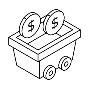 Money Cart, Money Trolley, Currency Cart, Cash Cart, Dollar Cart, Coin Cart icon