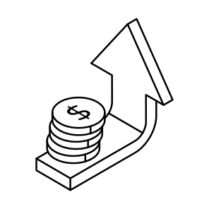 Money Increase, Dollar Increase, Profit, Finance, Business,icons icon