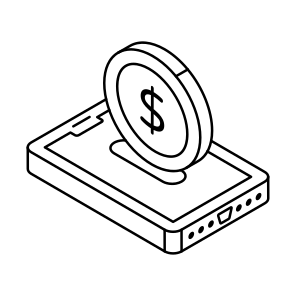 Online, Saving, Flat, Icon, Vector, Mobile, Esaving, Banking, Ewallet icon