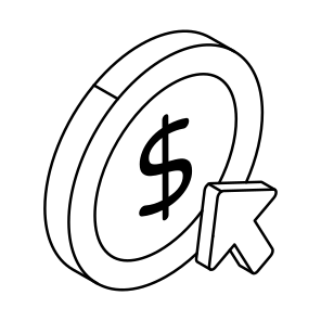 Pay Per Click, Cost Per Click, Ppc, Dollar, Cursor icon