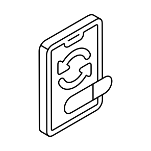 Mobile Sync, Mobile Synchronization, Online Sync, Online Synchronization, Mobile Update icon