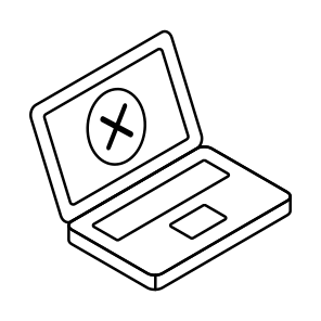 No Screen, No Laptop, Screen Error, System Error, No System, icon