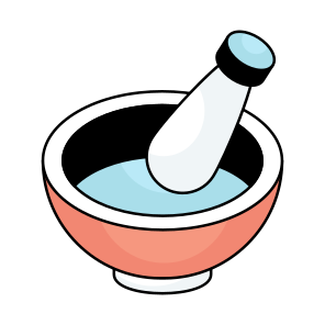 Pestle Mortar, Grinder, Mixer, Herbal Medication, Ayurvedic, icon