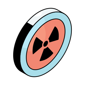 Radioactive Sign, Radioactive Symbol, Nuclear Sign, Nuclear Symbol, Radioactive Caution icon