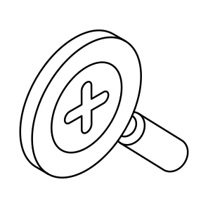 Zoom In, Magnifier, Magnifying Glass, Loupe, Exploration icon