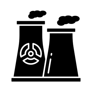 Factory, Industry, Refinery, Mill, Nuclear Plant, icon
