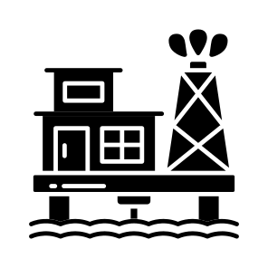 Oil Rig, Oil Refinery, Oil Drilling, Oil Pump Jack, Oil Platform icon