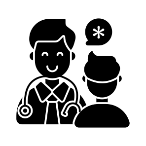 Doctor Patient, Physician, Surgeon, Medical Consultant, Professional Person icon