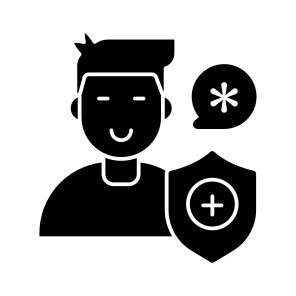 Medical Security, Person Security, Person Protection, User Safety, Secure Life icon